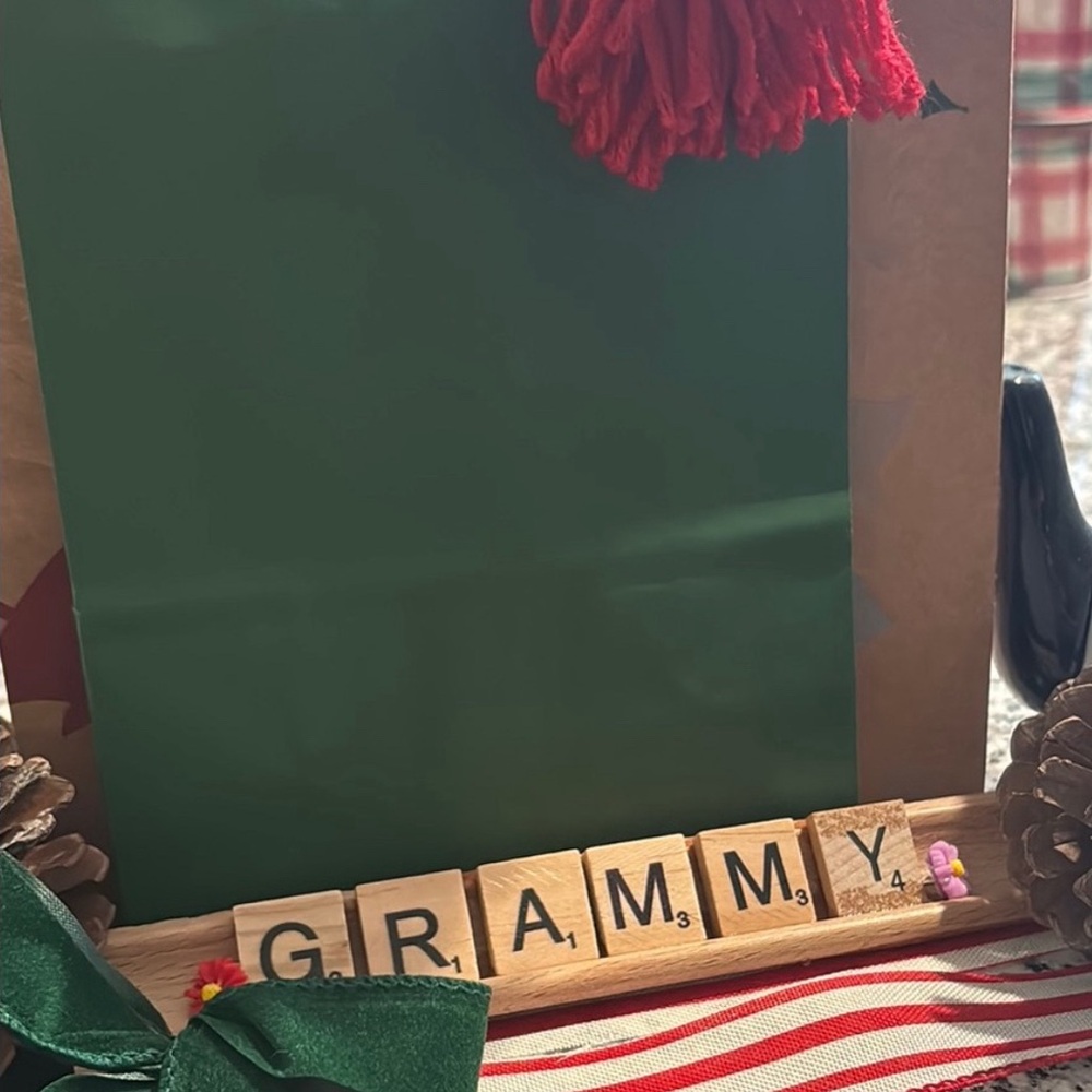 Grammy Personalized Holiday Gift Bag w Red Tassel CUSTOM MADE GIFT FINAL SALE